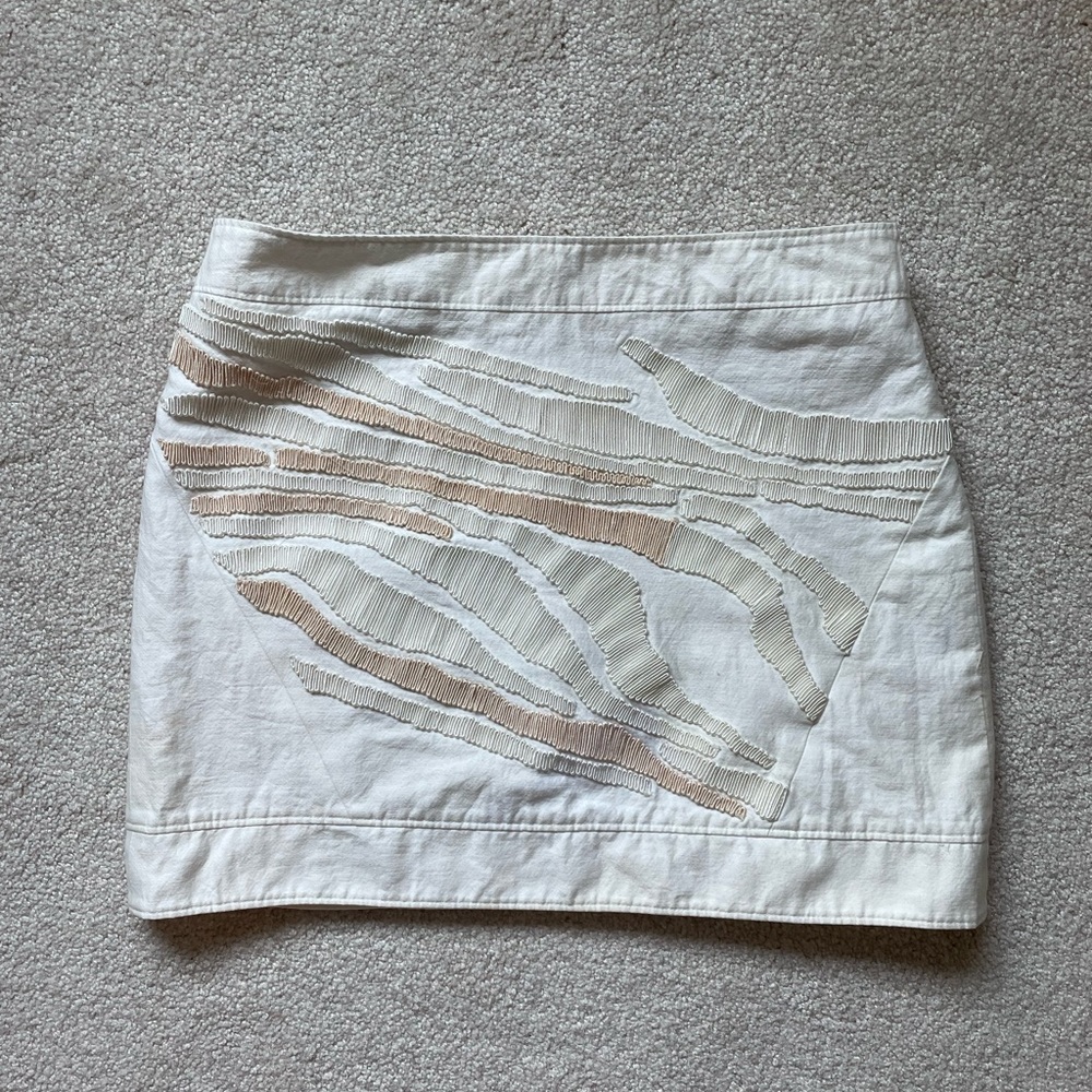 Tibi Embroidered Mini Skirt